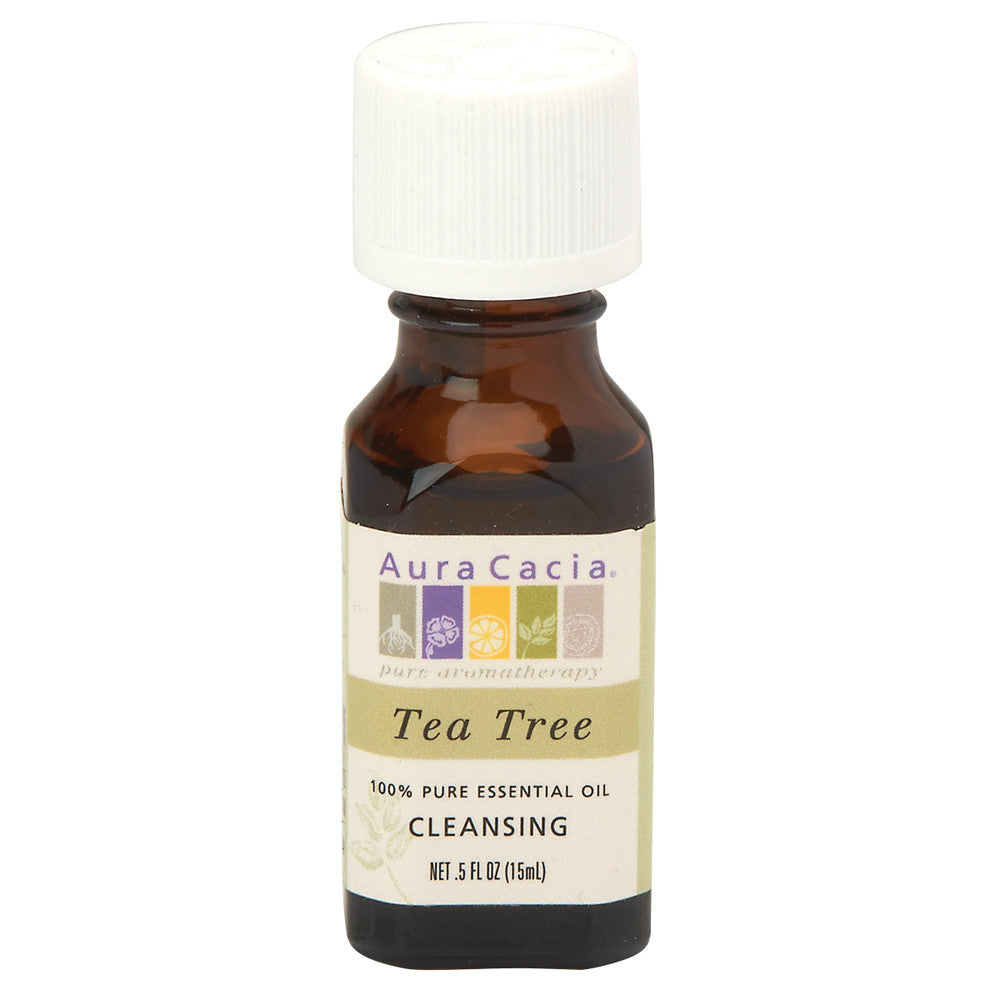 Aura Cacia Essential Tea Tree Oil 0.5 Oz Bottle