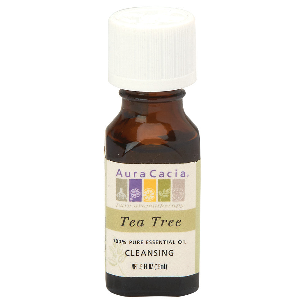 Wholesale Aura Cacia Essential Tea Tree Oil 0.5 Oz Bottle- Bulk