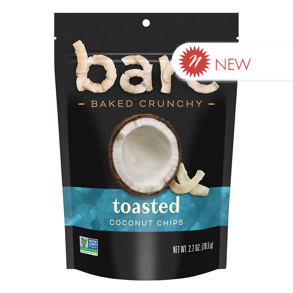 Wholesale Bare Toasted Coconut Chips 2.7 Oz Pouch- Bulk