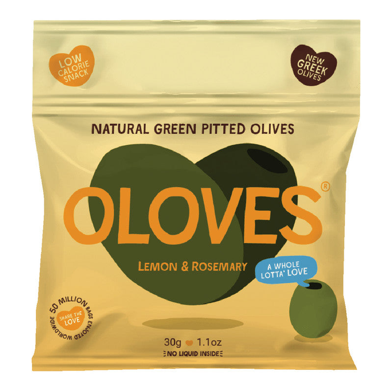 Wholesale Oloves Pitted Green Olives Lemon And Rosemary 1.1 Oz- Bulk