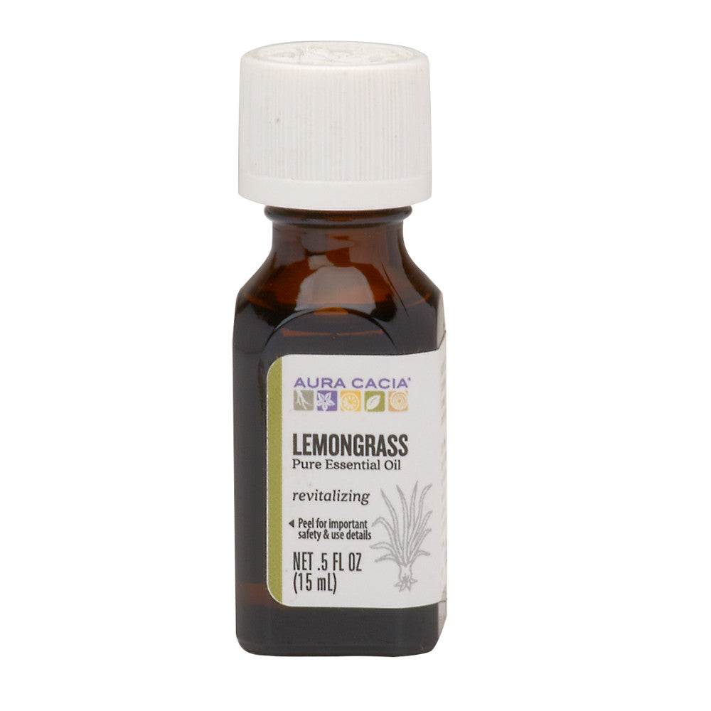 Wholesale Aura Cacia Essential Lemongrass Oil 0.5 Oz Bottle- Bulk