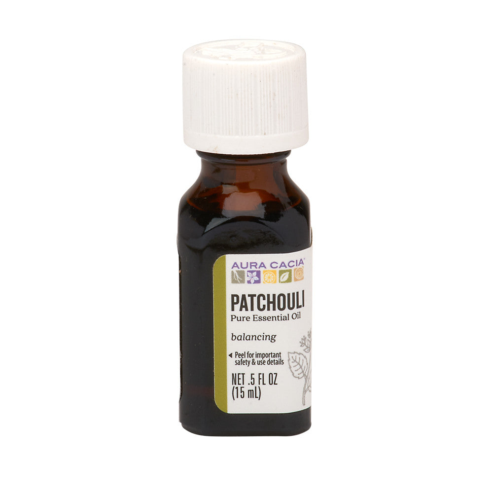 Aura Cacia Essential Patchouli Oil 0.5 Oz Bottle