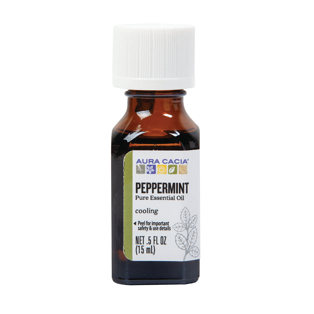 Aura Cacia Essential Peppermint Oil 0.5 Oz
