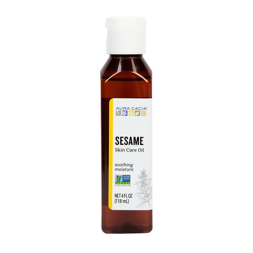 Aura Cacia Sesame Skin Care Oil 4 Oz Bottle