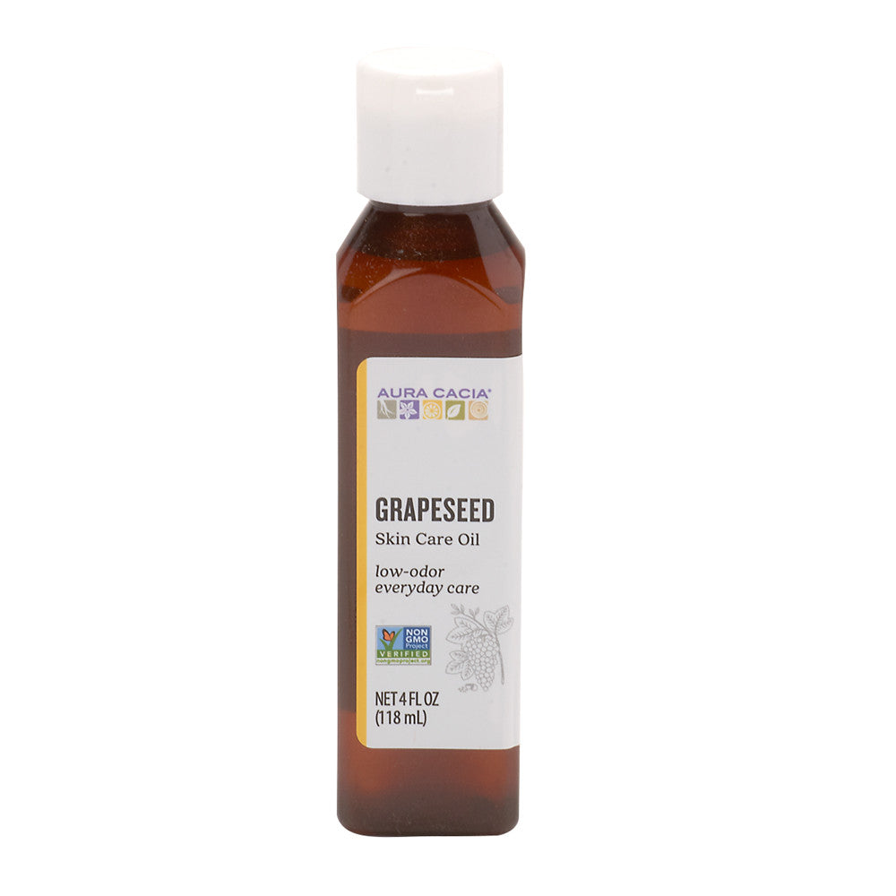 Aura Cacia Grapeseed Skin Care Oil 4 Oz Bottle