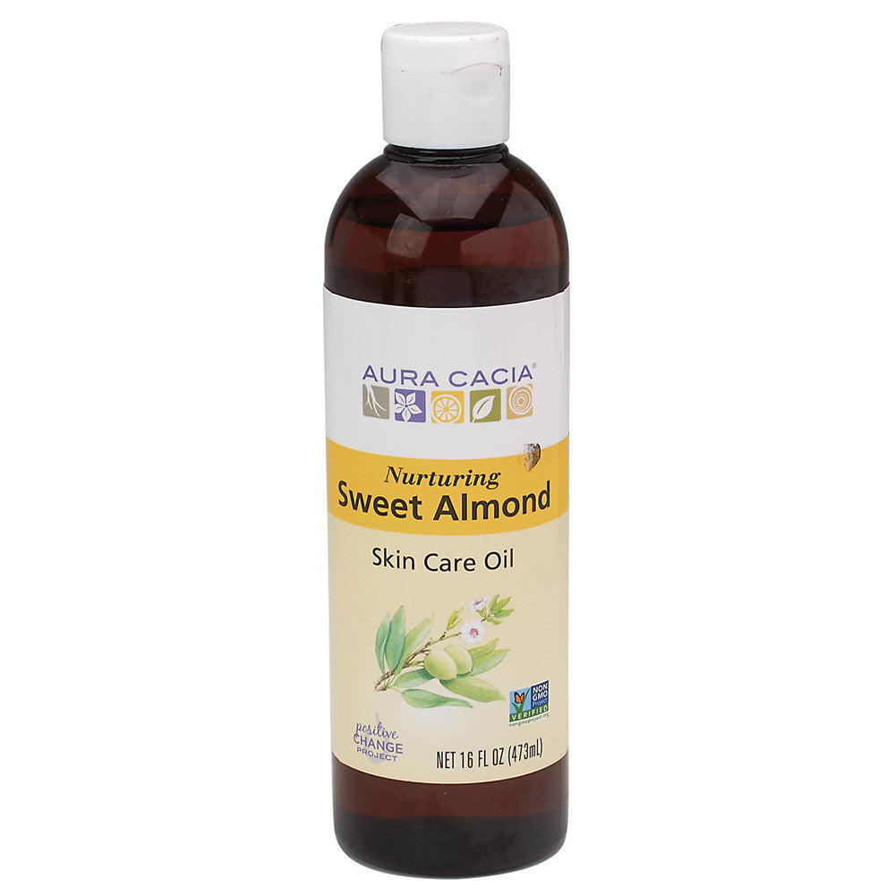 Aura Cacia Sweet Almond Skin Care Oil 16 Oz Bottle