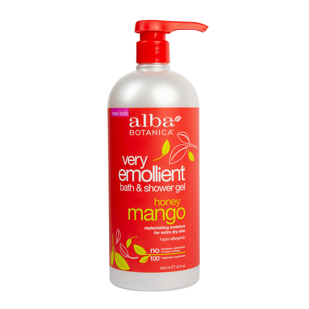 Alba Botanica Honey Mango Bath & Shower Gel 32 Oz Pump Bottle