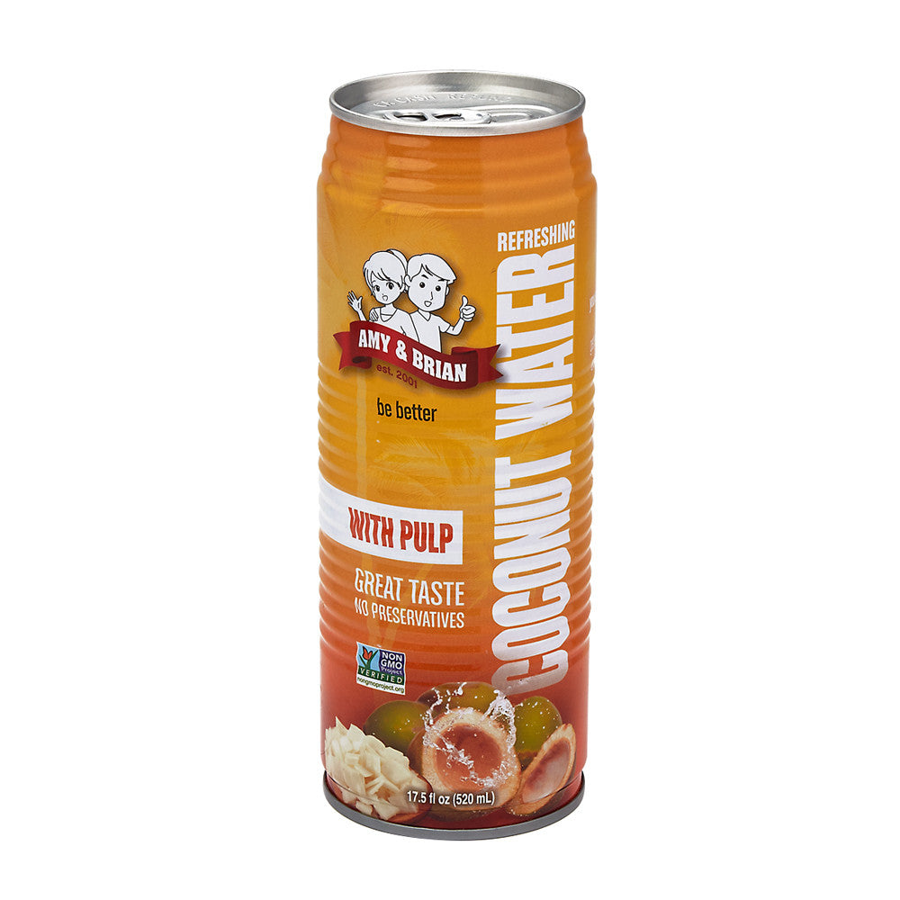 Amy & Brian'S Coconut Water With Pulp 17.5 Oz Can