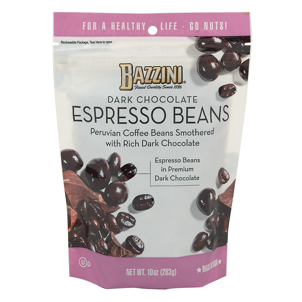 Wholesale Bazzini Dark Chocolate Espresso Beans 10 Oz Pouch- Bulk