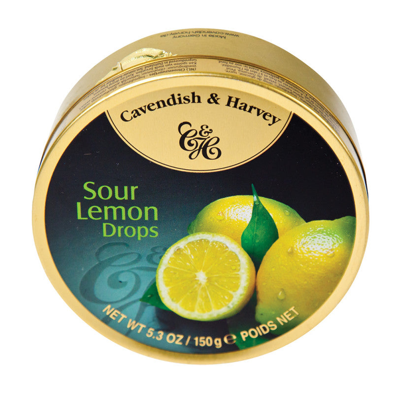 Wholesale Cavendish & Harvey Sour Lemon Drops 5.3 Oz Tin- Bulk