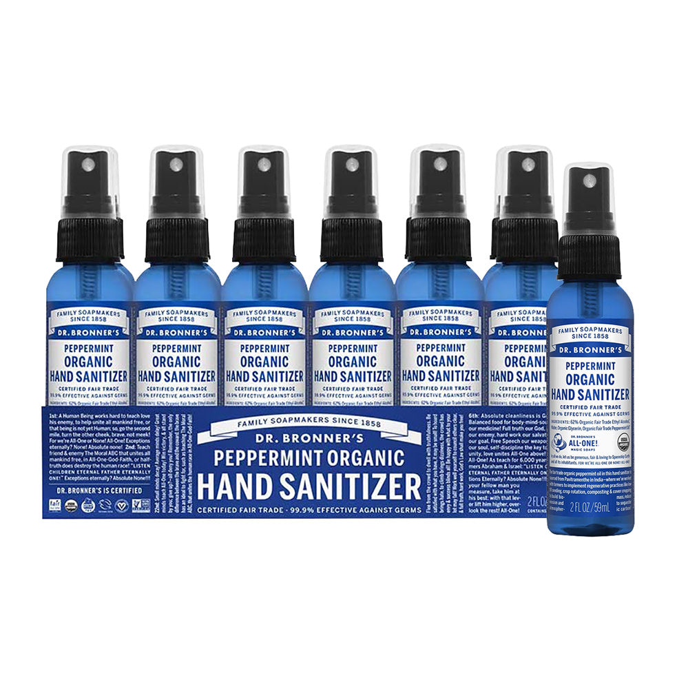 Wholesale Dr. Bronner'S Peppermint Hand Sanitizer 2 Oz Spray Bulk