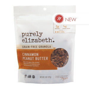 Wholesale Purely Elizabeth Grain Free Cinnamon Peanut Butter Granola 8 Oz Peg Bag 6ct Case Bulk