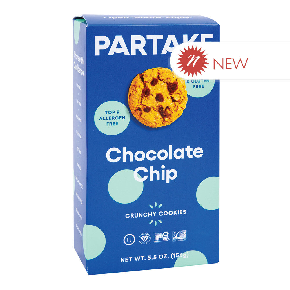 Wholesale Partake Crunchy Chocolate Chip Cookie 5.5 Oz Box Bulk