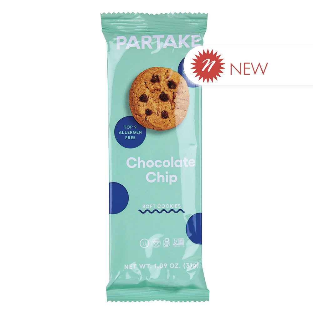 Wholesale Partake Chocolate Chip Soft Cookies 1.09 Oz- Bulk
