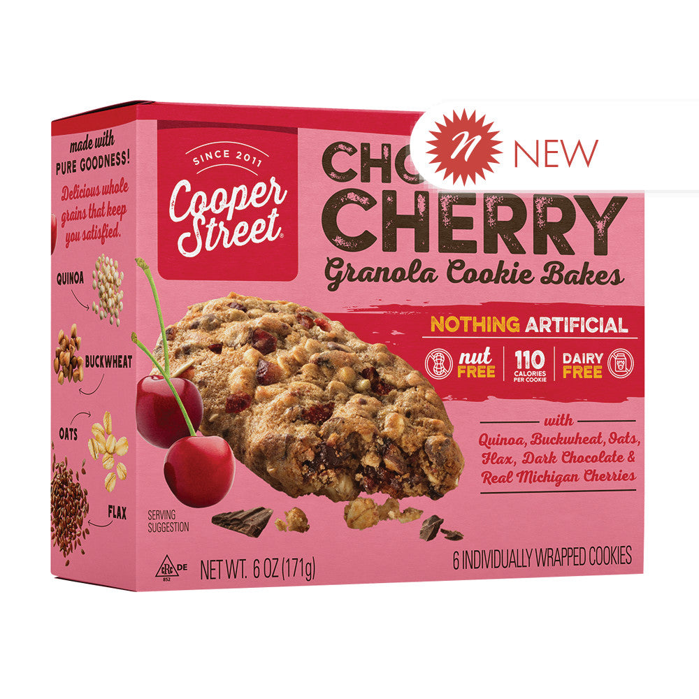 Wholesale Cooper Street Chocolate Cherry Granola Cookie Bakes 6 Oz 6 Ct Box- Bulk