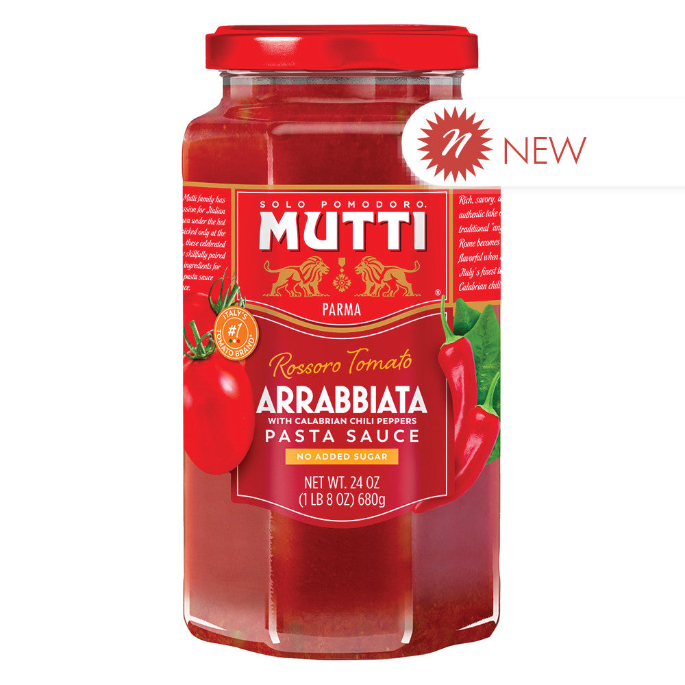 Wholesale Mutti Arrabbiata Pasta Sauce With Calabrian Chili Peppers 24 Oz Jar- Bulk
