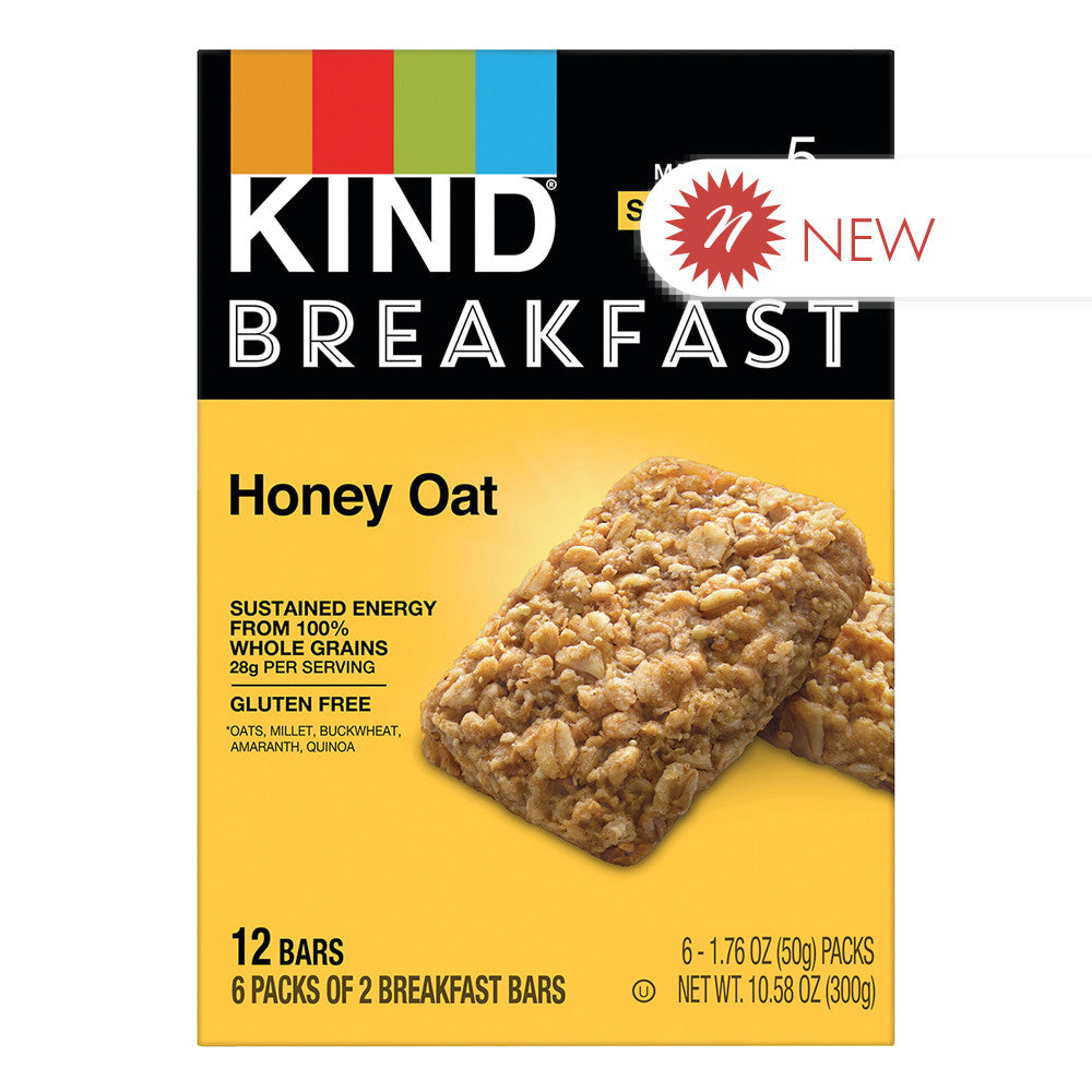 Wholesale Kind Breakfast Bar Honey Oat 10.58 Oz 6 Ct- Bulk