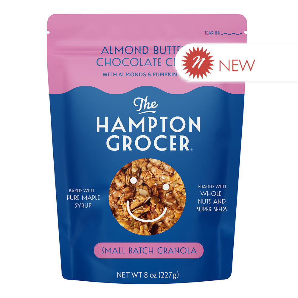 Wholesale The Hampton Grocer Almond Butter Chocolate Chunk Granola 8 Oz Pouch- Bulk