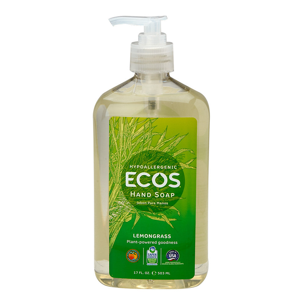 Wholesale Earth Friendly Lemongrass Liquid Hand Soap 17 Oz Pump Bottle- Bulk