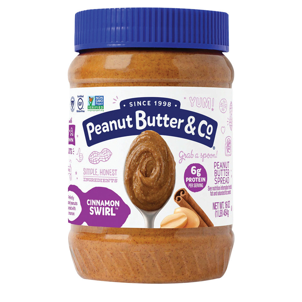 Wholesale Peanut Butter Co Cinnamon Swirl 16 Oz Jar- Bulk