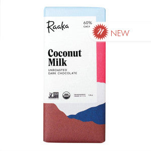 Wholesale Raaka Bar 60% Dark Chocolate Coconut Milk 1.8 Oz Bar- Bulk