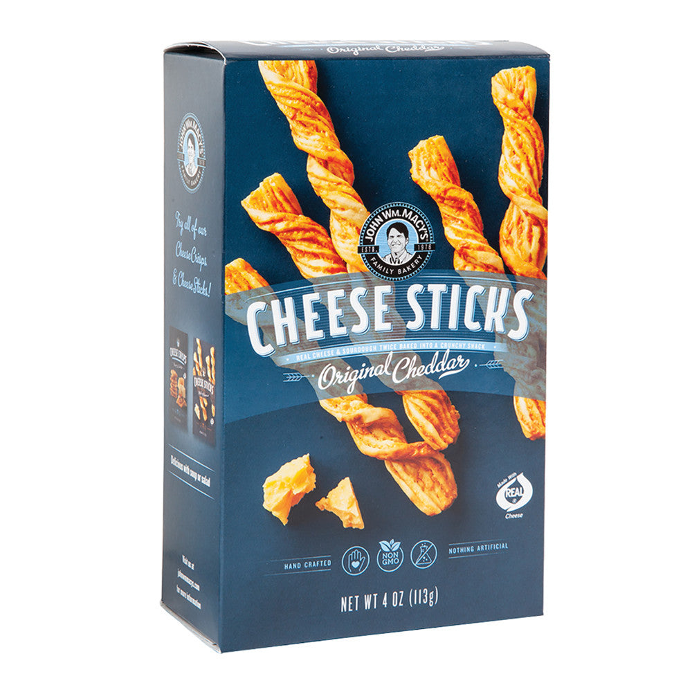 Wholesale John Wm. Macy'S Original Cheddar Cheese Sticks 4 Oz- Bulk