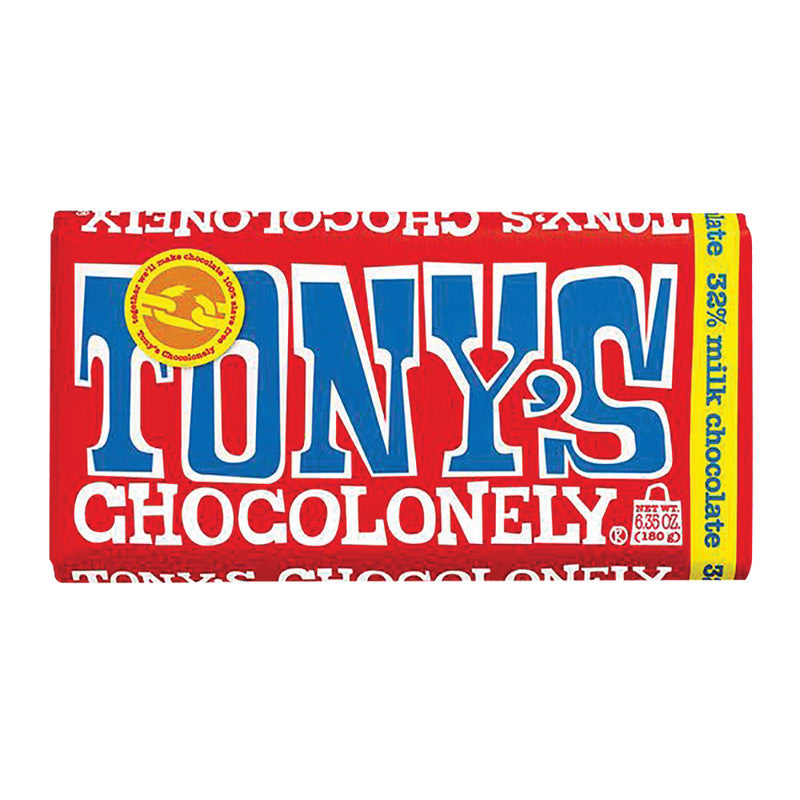Wholesale Tony's Chocolonely 32% Milk Chocolate 6.35 Oz Large Bar- Bulk
