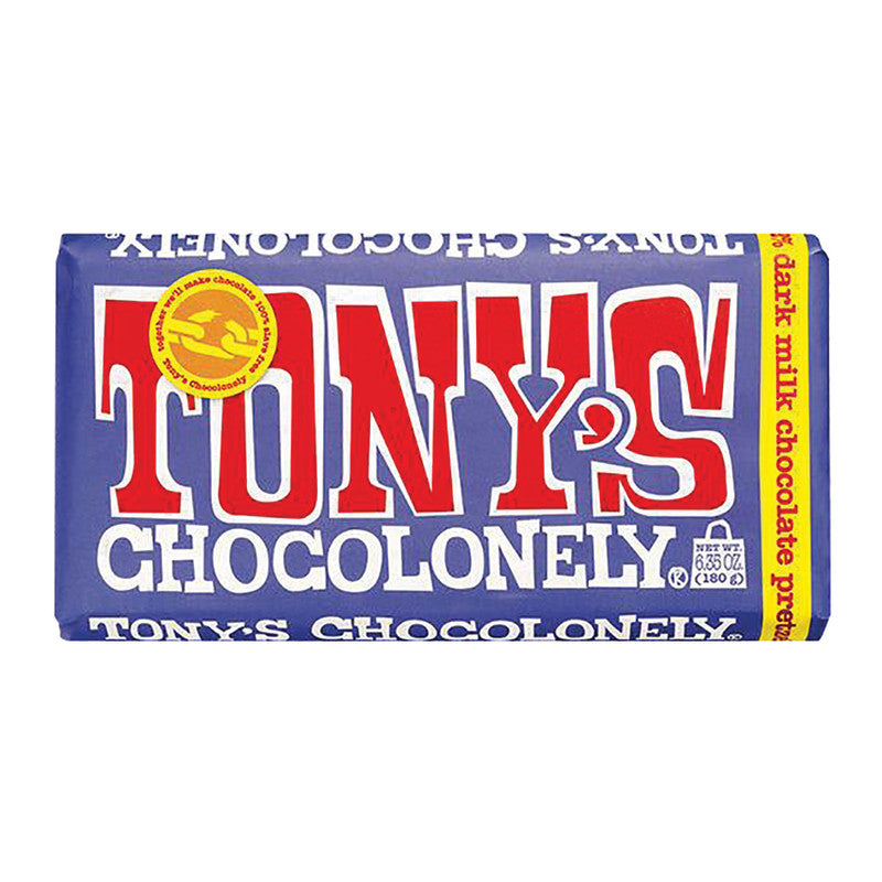Wholesale Tony's Chocolonely Dark Milk Chocolate Pretzel Toffee 6.35 Oz Large Bar- Bulk