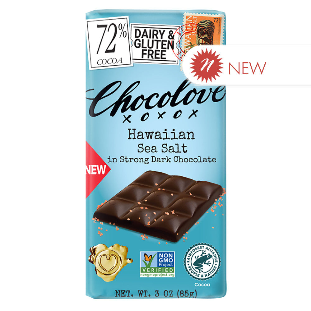 Wholesale Chocolove - Hawaiian Sea Salt Dark Chocolate - 3.2Oz- Bulk