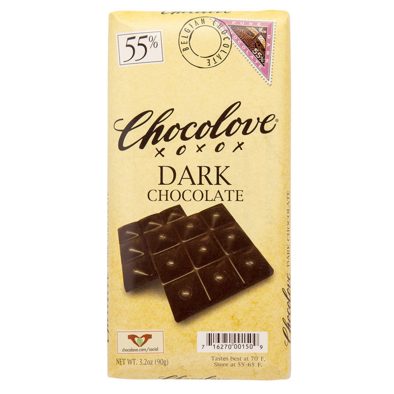 Wholesale Chocolove 55% Dark Chocolate 3.2 Oz Bar- Bulk