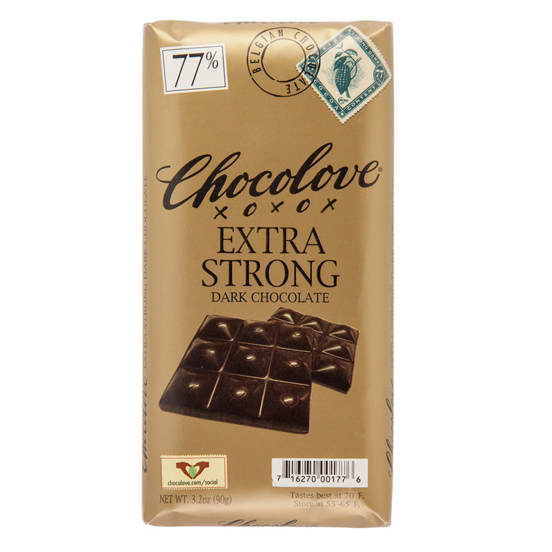 Wholesale Chocolove Extra Strong Dark Chocolate 3.2 Oz Bar- Bulk