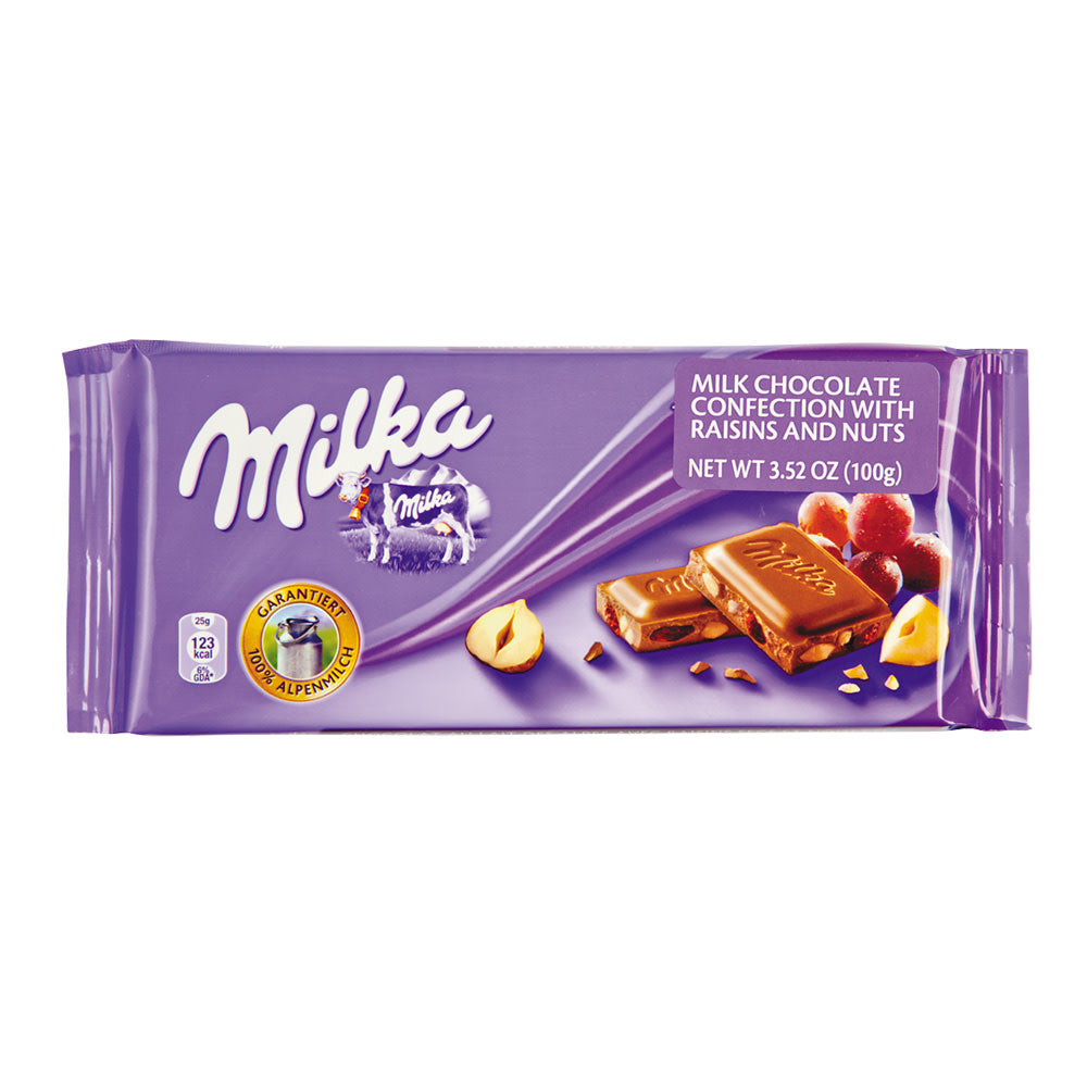 Wholesale Milka Raisins & Nuts Bar 3.5 Oz- Bulk