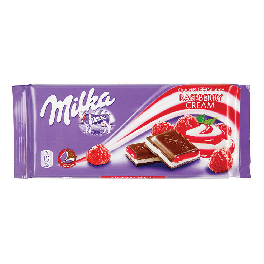 Wholesale Milka Raspberry Cream Bar 3.5 Oz- Bulk