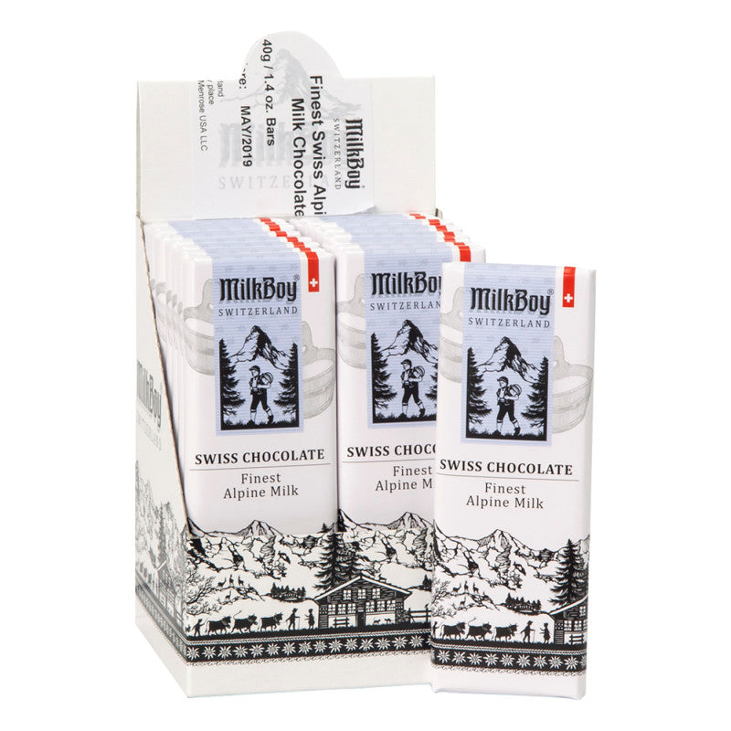 Wholesale Milkboy Swiss Alpine Milk Chocolate 1.4 Oz Bar- Bulk