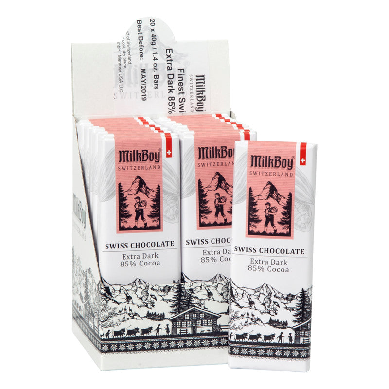 Wholesale Milkboy Swiss Extra Dark 85% Cocoa 1.4 Oz Bar Bulk