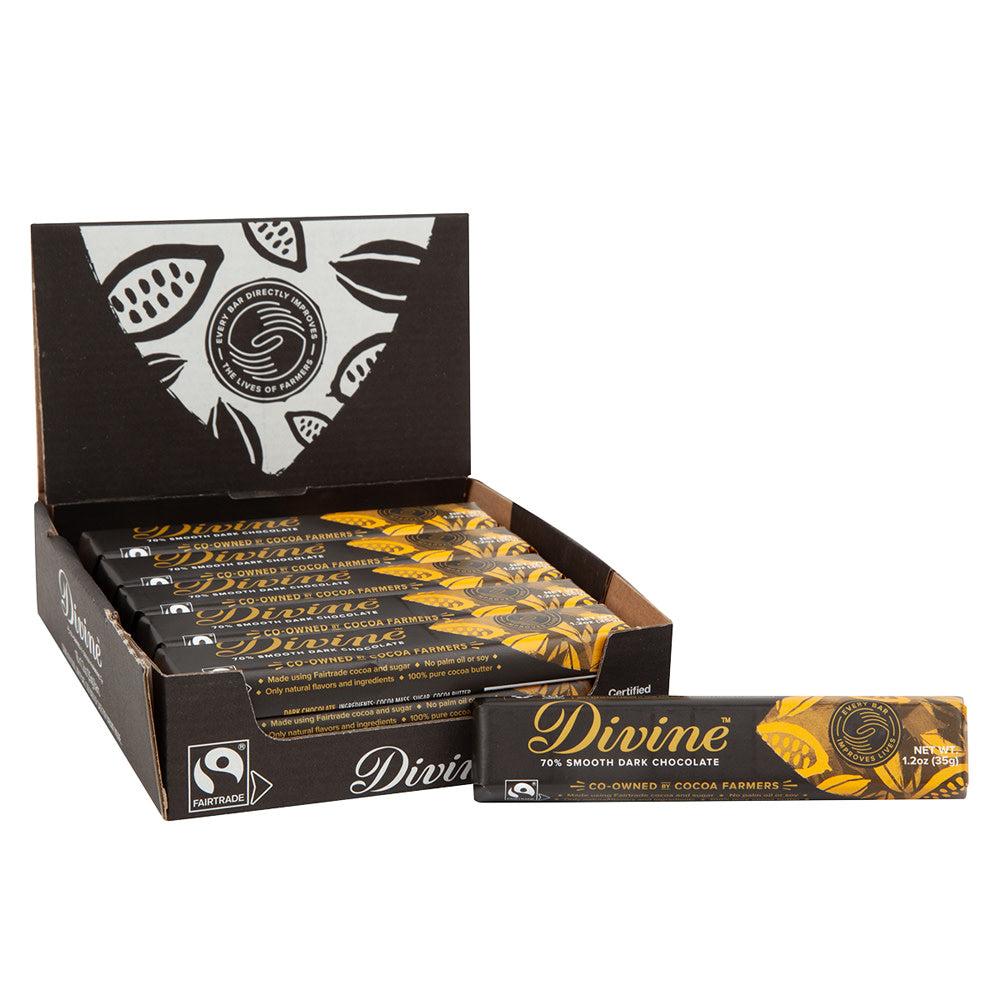 Wholesale Divine Dark Chocolate Snack 1.2 Oz Bar- Bulk