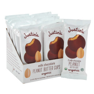Wholesale Justin's Milk Chocolate Peanut Butter Cups 2 Pk 1.4 Oz- Bulk