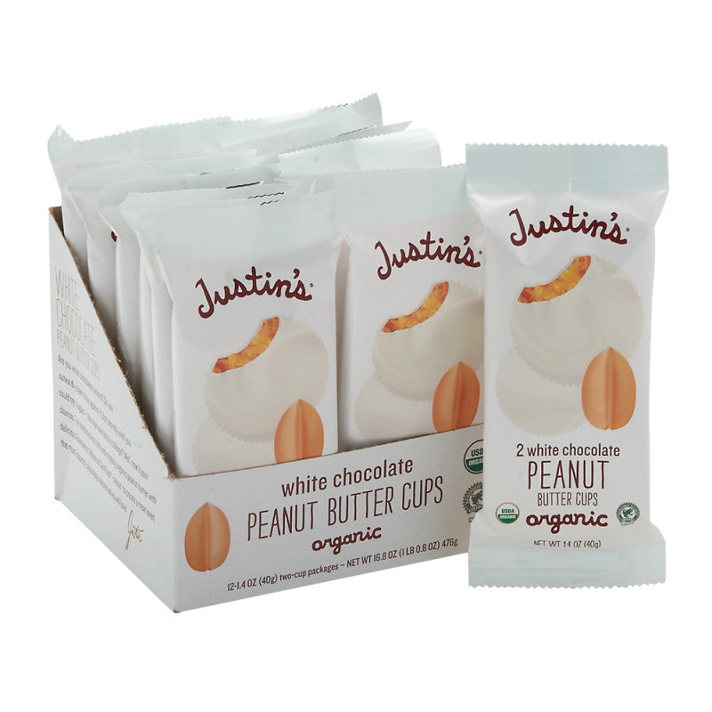 Wholesale Justin's White Chocolate Peanut Butter Cups 2 Pk 1.4 Oz- Bulk