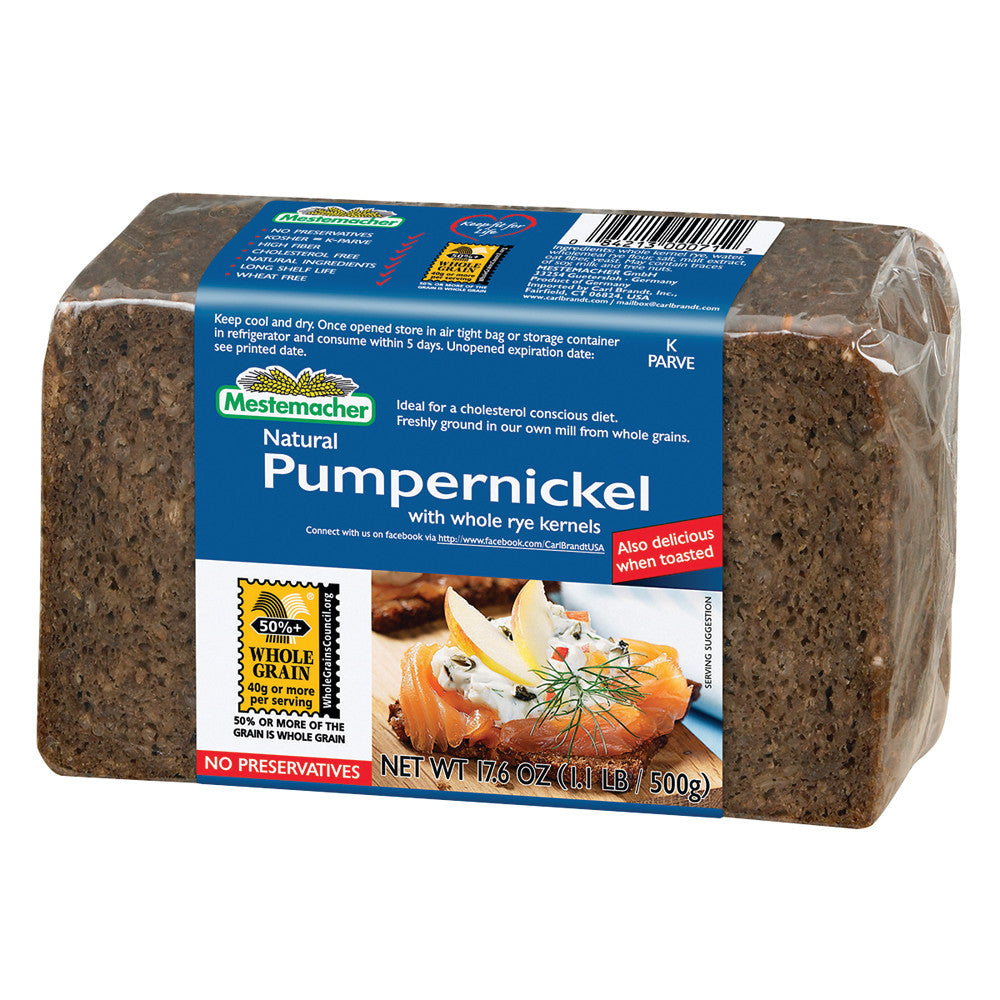Wholesale Mestmacher Pumpernickel Bread 17.6 Oz- Bulk