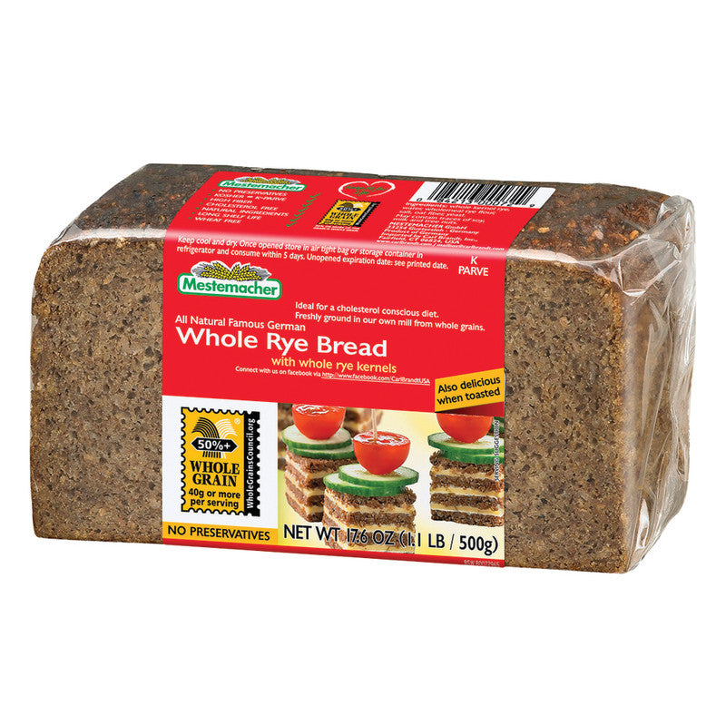 Wholesale Mestemacher Whole Rye Bread 17.6 Oz- Bulk