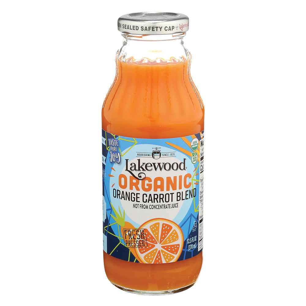 Wholesale Lakewood Organic Juices Orange Carrot 12.5 Oz Bottle- Bulk