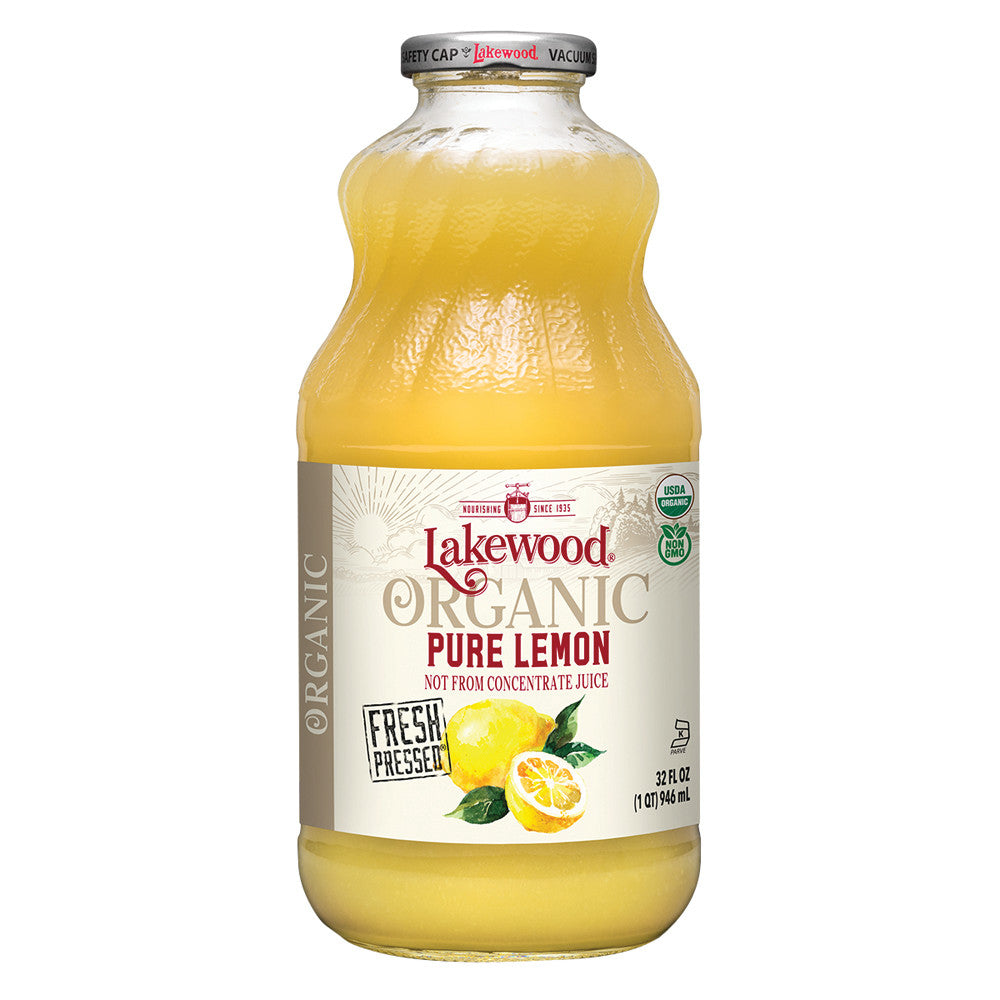 Wholesale Lakewood Organic Juices Pure Lemon 32 Oz Bottle- Bulk