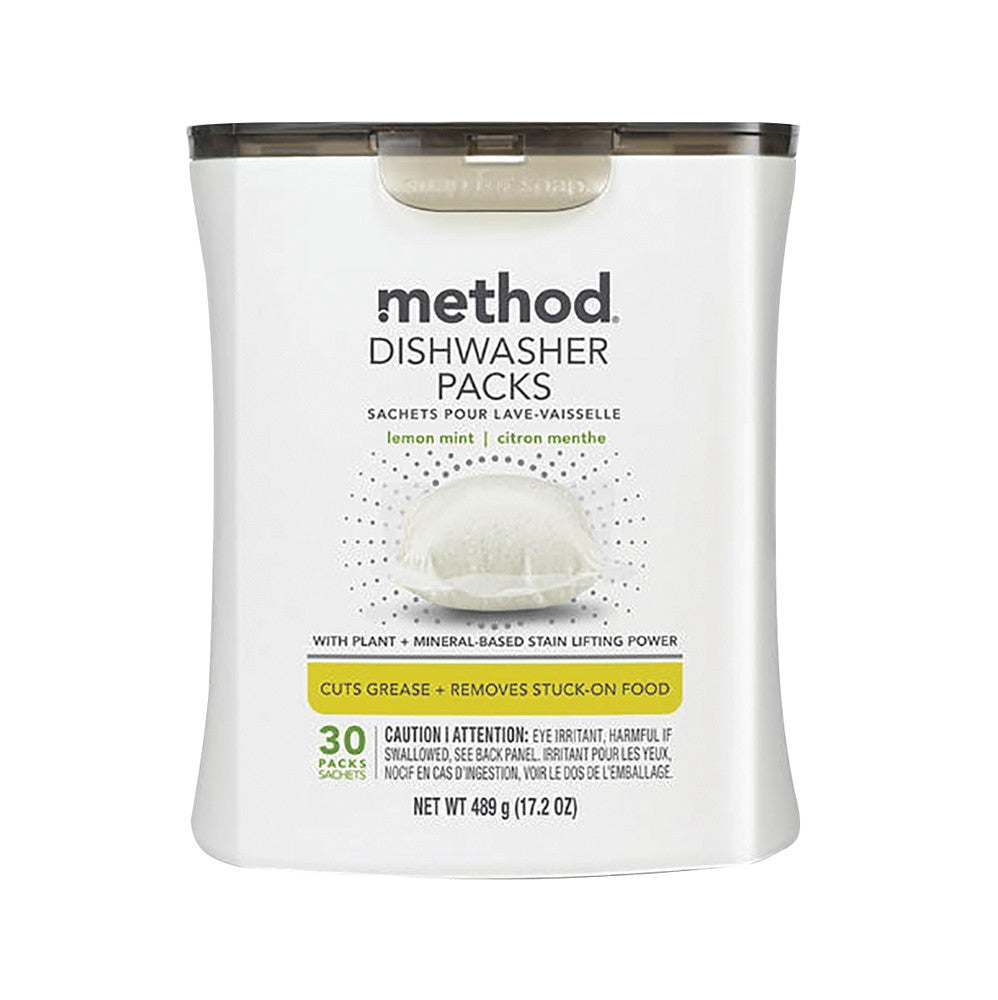Wholesale Method Automatic Dishwasher Packs Lemon Mint 30 Count 17.2 Oz- Bulk