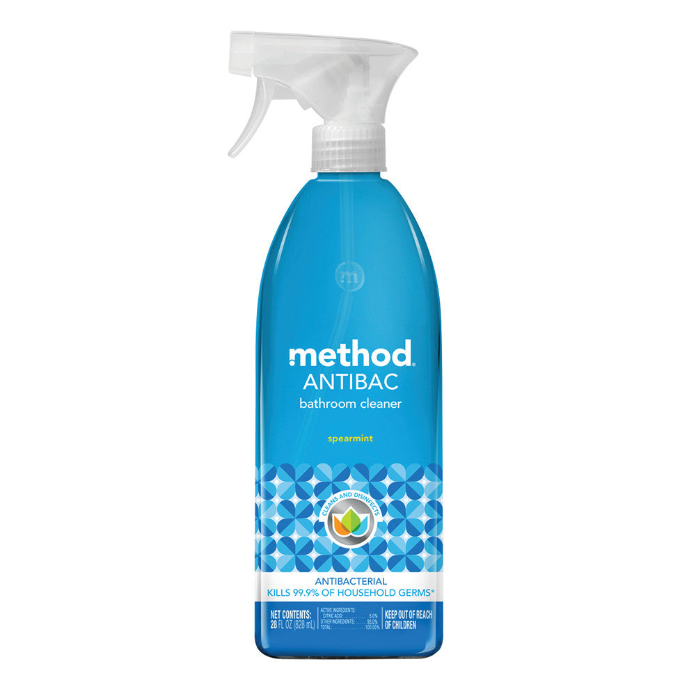 Wholesale Method Spearmint Antibacterial Bathroom Cleaner 28 Oz Spray- Bulk