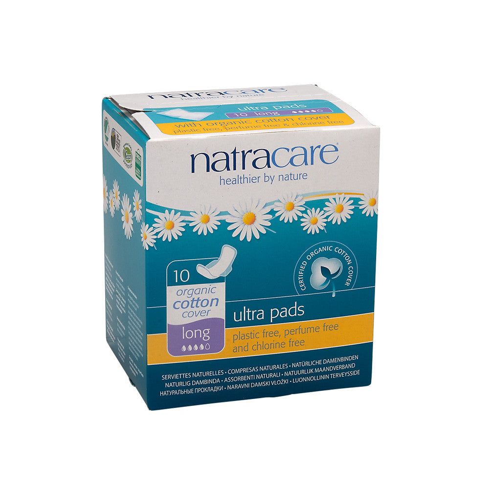 Wholesale Natracare Long Ultra Pads With Wings- Bulk
