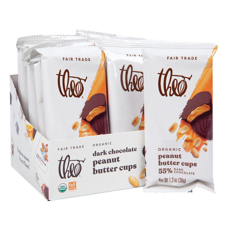 Wholesale Theo Dark Chocolate Peanut Butter Cup 1.3 Oz- Bulk