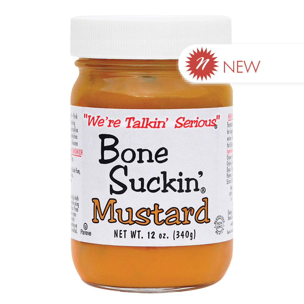 Wholesale Bone Suckin' Mustard 12 Oz Jar- Bulk