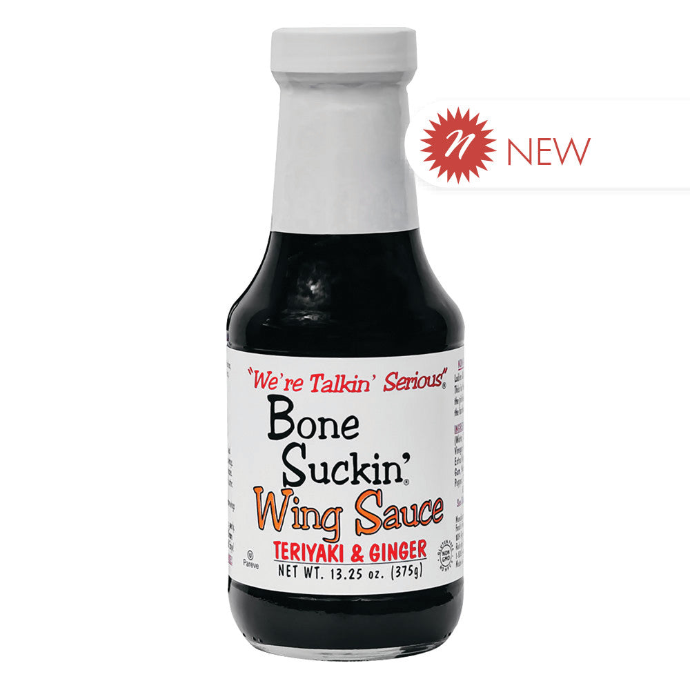 Wholesale Bone Suckin' Wing Sauce Teriyaki & Ginger 13.25 Oz Bottle- Bulk