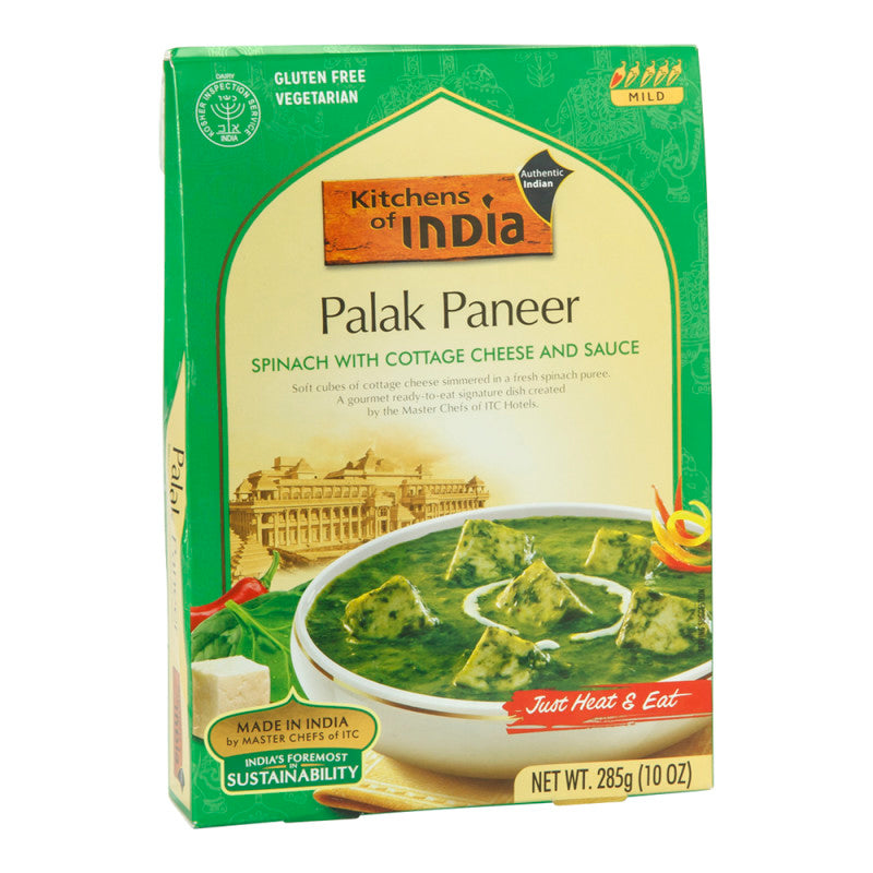 Wholesale Kitchens Of India Palak Paneer Spinach With Cottage Cheese And Sauce 10 Oz - 48ct Case Bulk