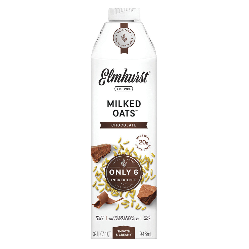 Wholesale Elmhurst Oat Milk Chocolate 32 Oz Carton- Bulk